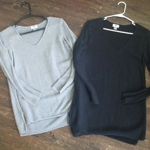 Lot of two waffle knit sweaters